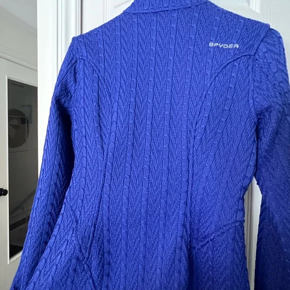 Spyder Women's Royal Blue Jacket with Teal Zipper - Picture 7 of 8